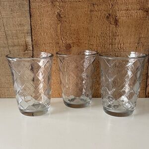 VTG Crisa diamond/lattice clear glass tumblers